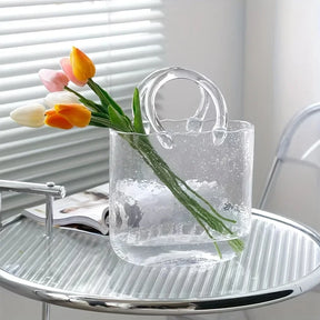 Elegant Glass Handbag Vase