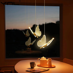 Butterfly LED Pendant Light Nordic Bedside Chandelier Stair Ceiling Hanging Lamp For Living Room Decor Indoor Lighting Luminaire