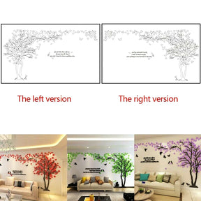 3D Flower Tree Home Room Art Decor DIY Wall Sticker Removable Water Proof Decal Vinyl Mural TV Sofa Background Wall Decorative