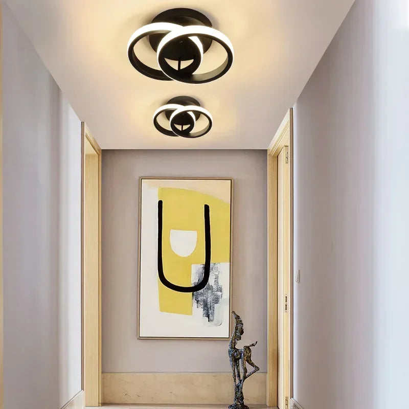 Modern LED Ceiling Light Chandelier Three Colors Lamp Surface Installation Indoor Lighting Fixtures Hallway Balcony Aisle Office