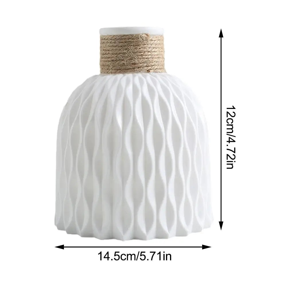 Water Ripple Vase Rope Plastic Pineapple Vase DIY Flower Pots For Flower Arrangement Porcelain Inspired Flower Ware Home Decor