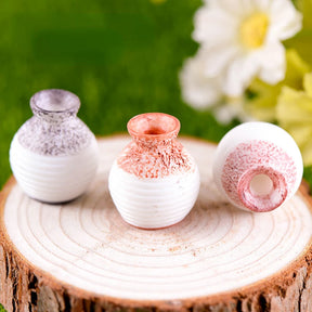 Resin Mini Vase Small Mouth Vase Flowerpot Garden Ornament DIY Micro Landscape Desk Decoration Home Decoration Accessories