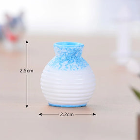 Resin Mini Vase Small Mouth Vase Flowerpot Garden Ornament DIY Micro Landscape Desk Decoration Home Decoration Accessories