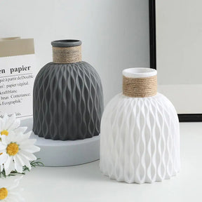 Water Ripple Vase Rope Plastic Pineapple Vase DIY Flower Pots For Flower Arrangement Porcelain Inspired Flower Ware Home Decor